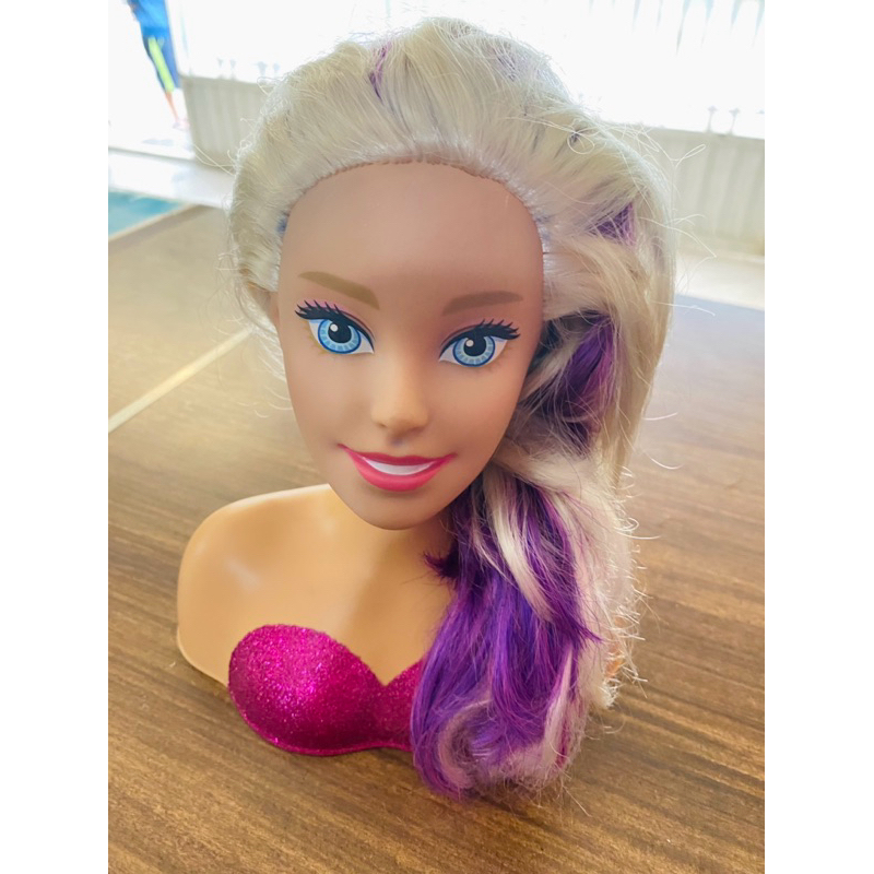 Boneca cabeca busto barbie com acessorios p pentear maquiar 21