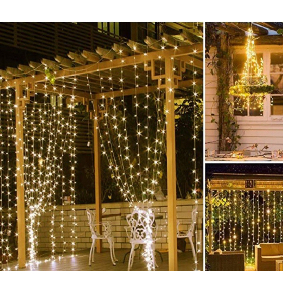 Cortina 300 Leds 3x3 Metros Festa Casamento Eventos Natal USB