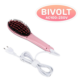 Escova Mágica Alisadora de Cabelo Anti Frizz Bivolt 110V 220V 230°C