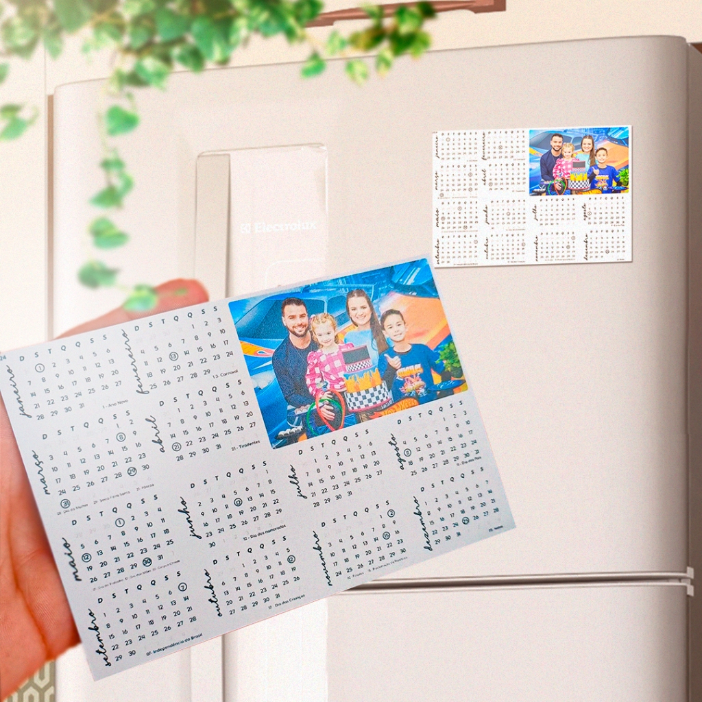 Calendario de Geladeira 2025 Personalizado com Foto 10x15cm | Shopee Brasil