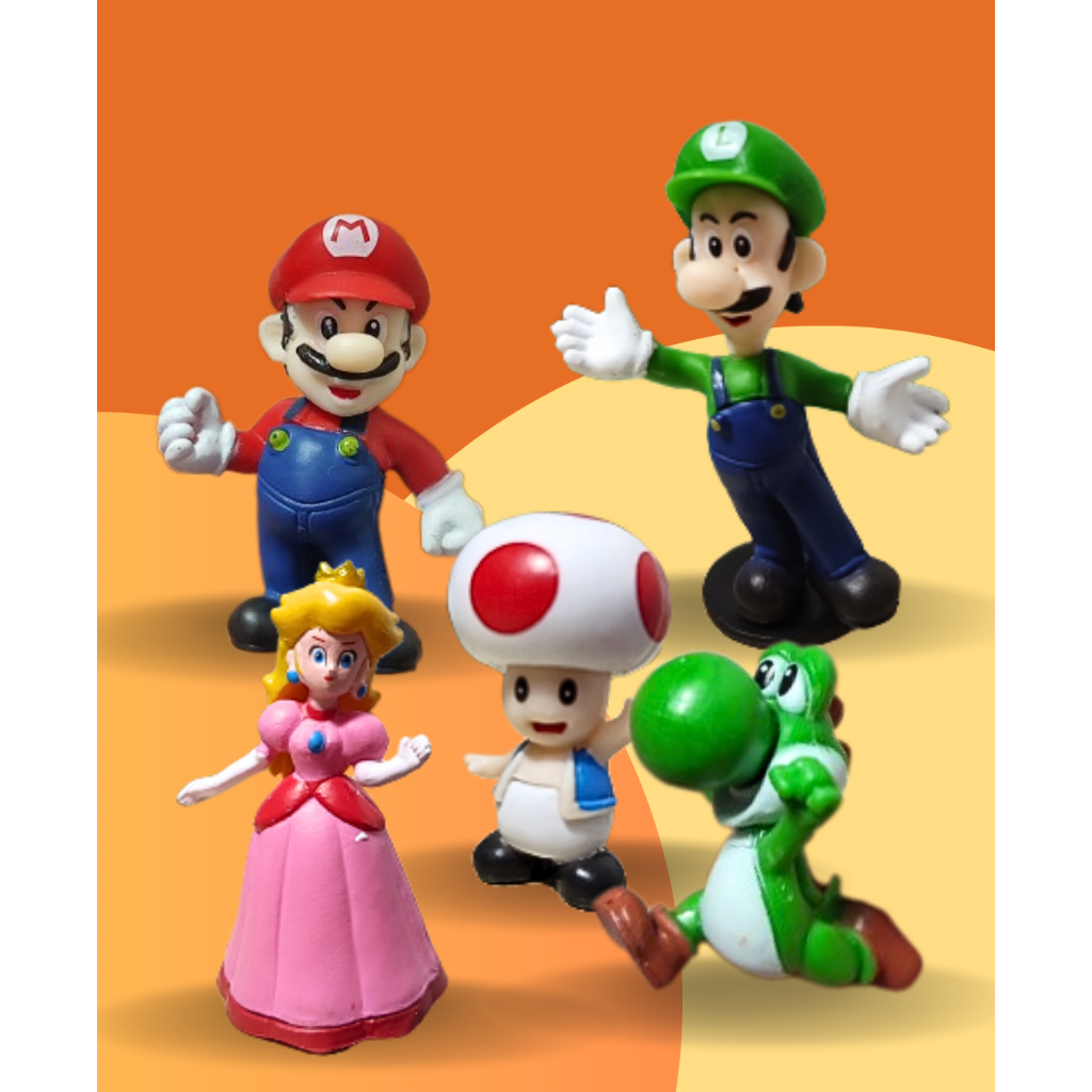 Super Mario Luigi Yoshi Toad Princesa Peach Kit 5 Bonecos em Promoção na  Americanas