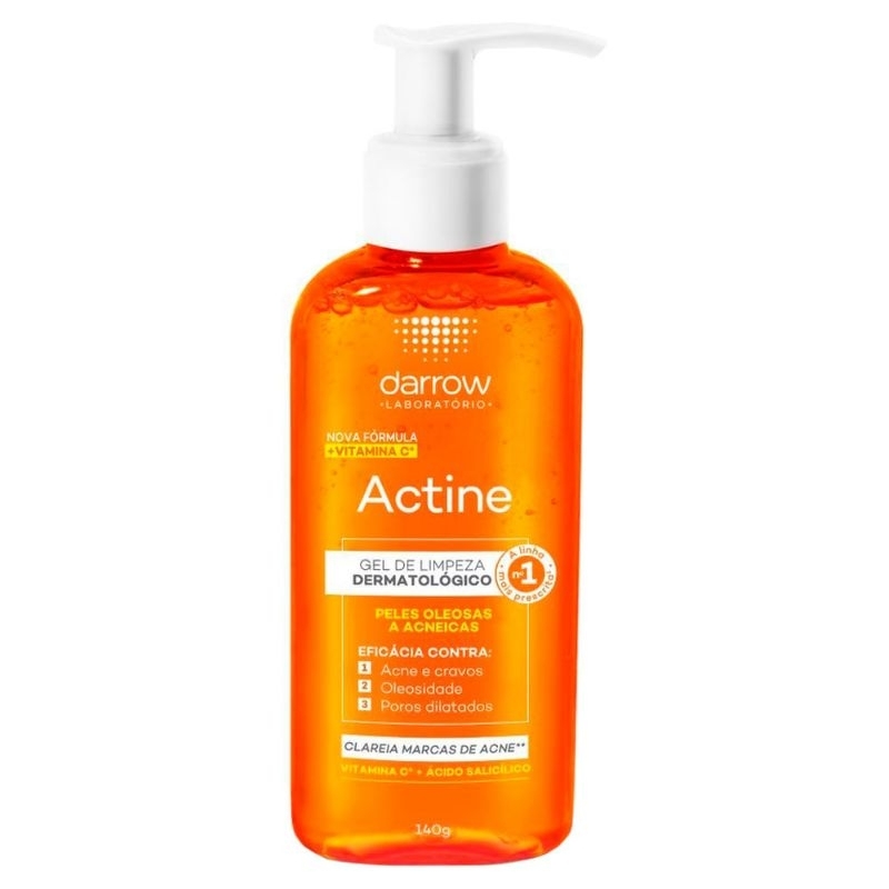 Gel de Limpeza Darrow Actine Vitamina C - 140g e Actine Vitamina C- 60g