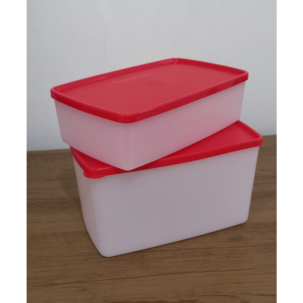 Kit Tupperware Espaçosa 3 Litros + Caixa Ideal 1,4 Litros Vermelha ...