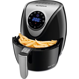 Fritadeira Air Fryer Sem Óleo 3,5L, Mondial, Preto/Inox, 1500W, 220V - AF-30-DI