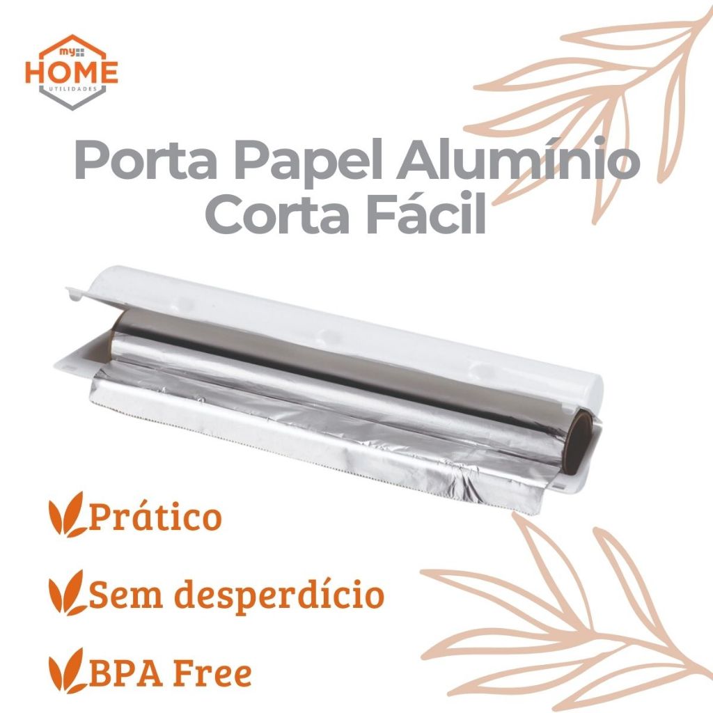 Porta Rolo Corta Fácil Papel Alumínio | Shopee Brasil