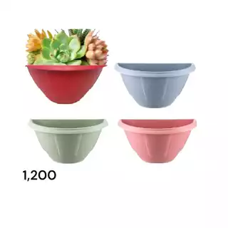 Kit 12 Vasos Parede De Flores 1,2 Litros Jardim Vertical Horta Medio