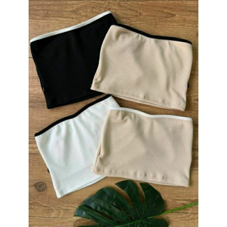 CROP TOP kit 5 top faixa CASUAL BICOLOR