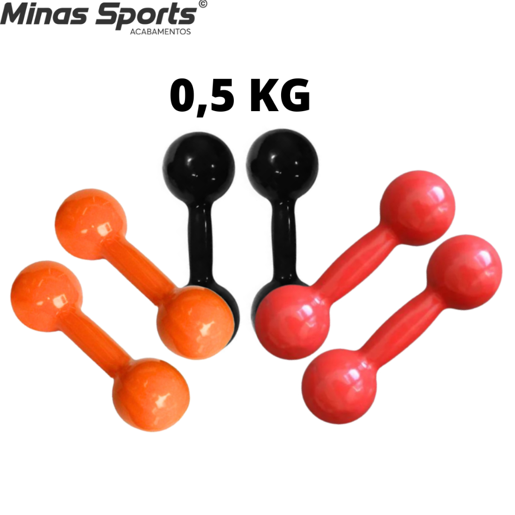 Par Halter 0 5 Kg Emborrachado Treino C 2 Un Peso Muscula o Treino 