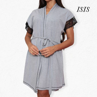 Robe Roupão Para Amamentação Gestante Malha Confortavel Algodão