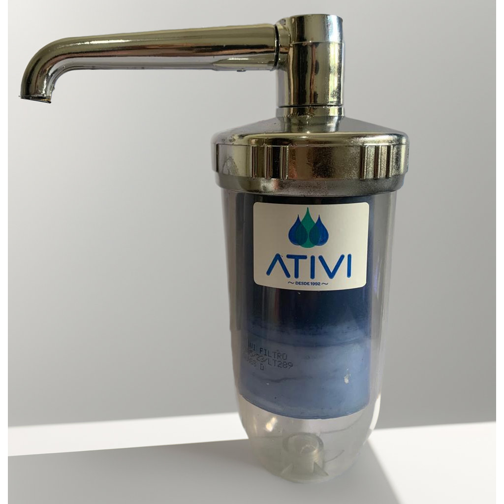 Filtro Copo Abs Universal Com Refil Para Torneira Ativi CRISTAL