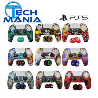 Capa Case Ps5 de Silicone Personalizada COM PAR DE GRIP Controle Proteção Dualsense Ps5