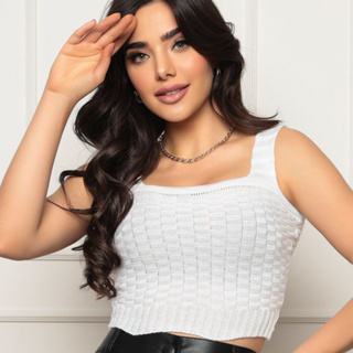 Cropped Novo Tendência Para Nossa Entrada de Primavera e Verão Para Todas as Ocasiões Top
