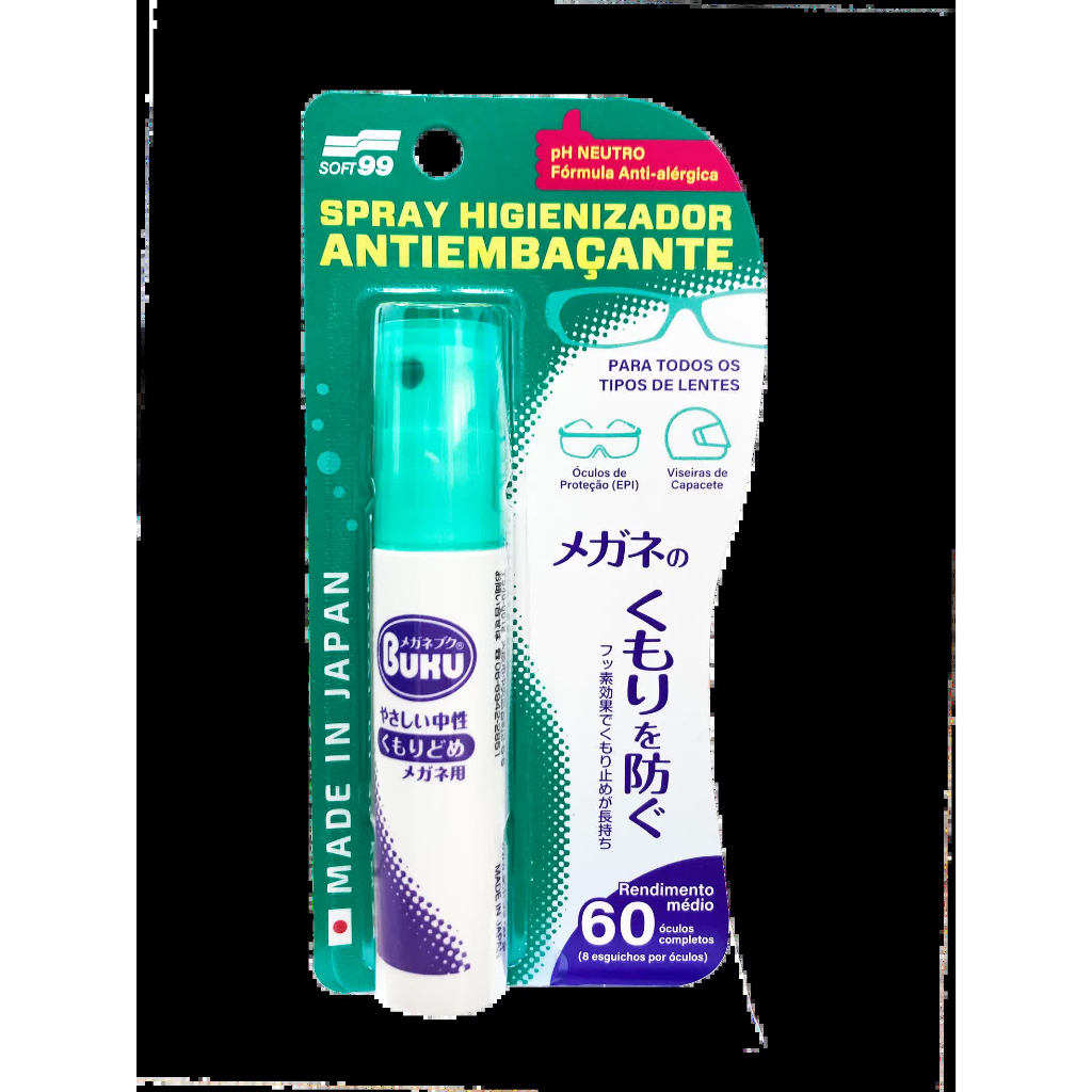 Antiembaçante Spray para viseiras e capacetes 18ml Soft99
