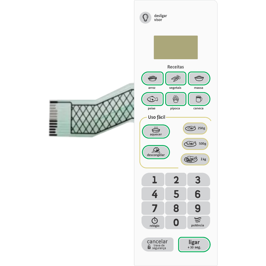 Membrana Teclado Microondas CONSUL CMA20