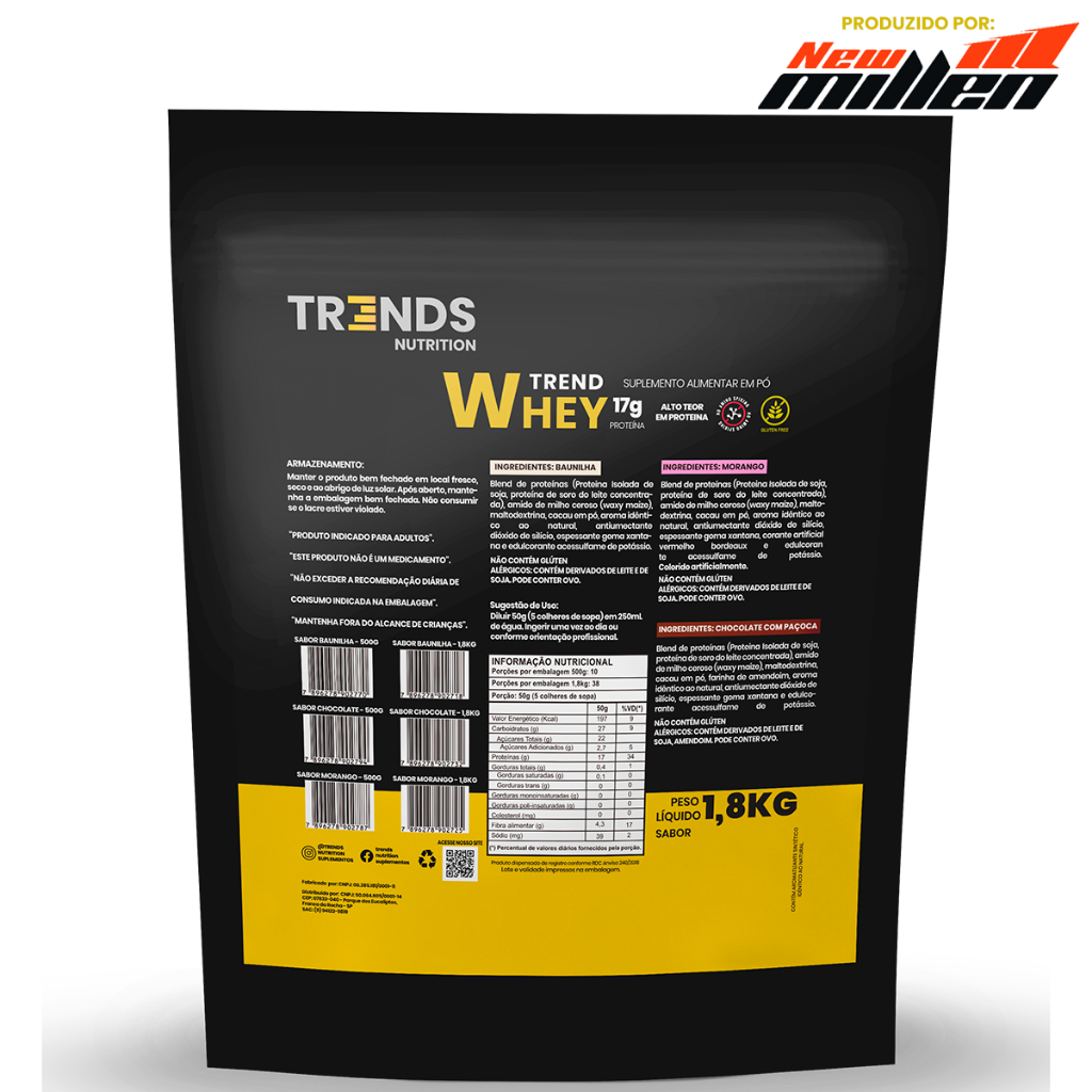 Whey Protein Concentrado Blend Refil 1.8kg