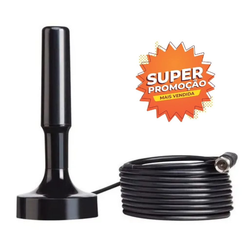 Antena Tv Digital Hdtv Interna Externa a Prova De Água Cabo 5metros