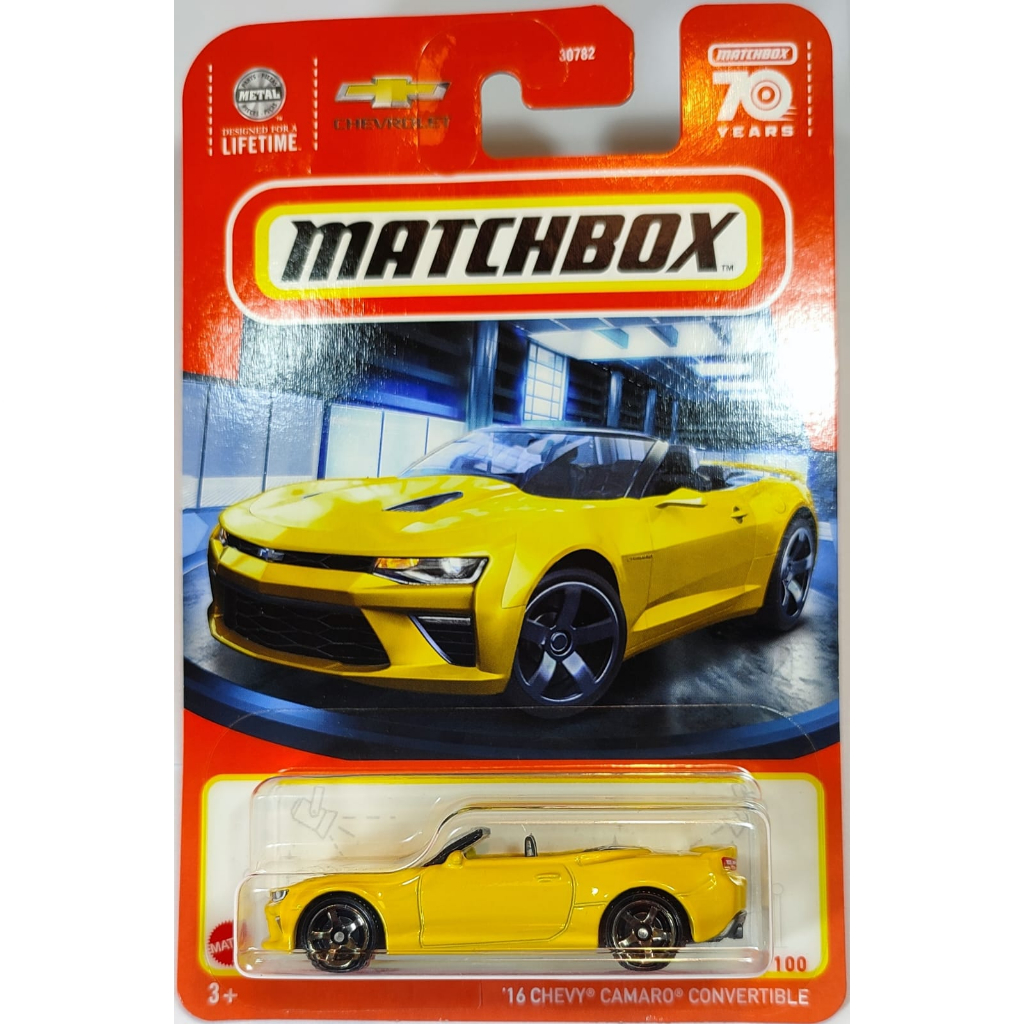 MATCHBOX - 16 Chevy Camaro Convertible - CHEVROLET MATTEL | Shopee Brasil