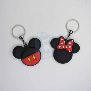 Chaveiro Emborrachado Temático Mickey Mouse e Minnie Mouse