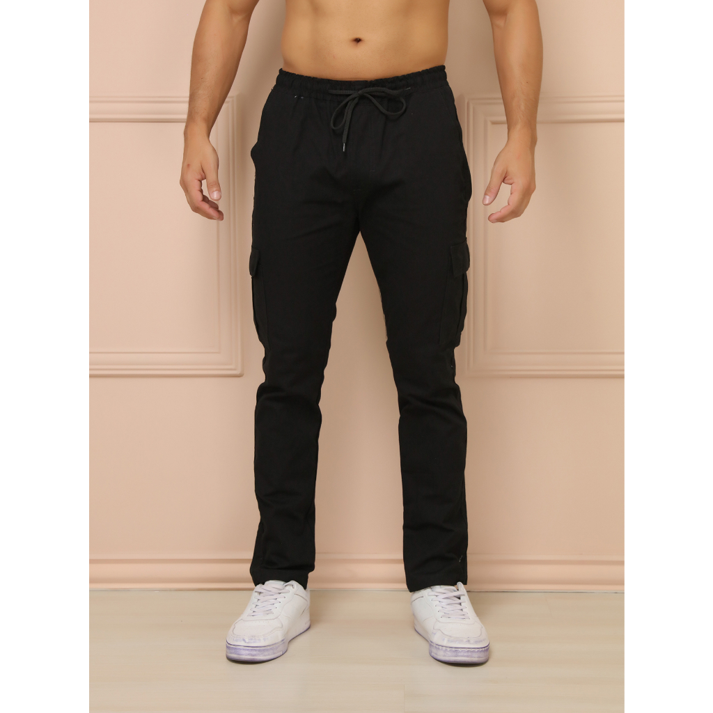 Calça CARGO cintura com punho (com corta) casual TOP 2022 NEW