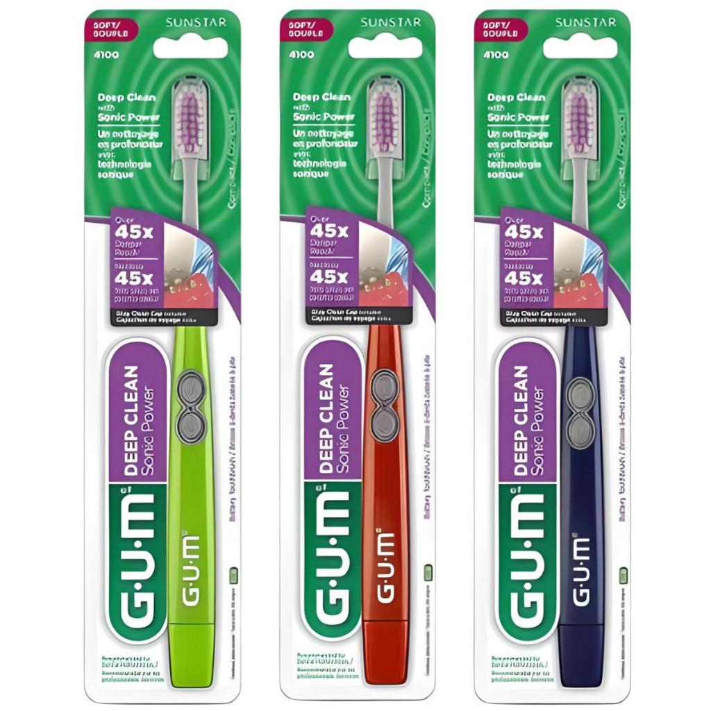 Escova Dental Sonic Deep Clean Vibração Sônica Gum - Escolha Sua Cor