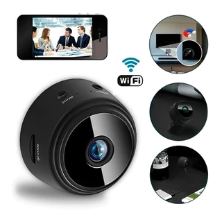 Câmera A9 Mini HD Sensor De Presença WI FI 110v Grava Em Cartão de Memória Com Suporte Para Encaixe em Oferta na Shopee