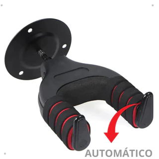 Suporte De Parede Para Violão com Trava Automática Guitarra Baixo Ukulele