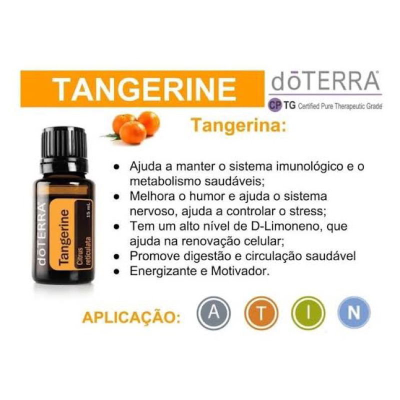 Óleo essencial Tangerine doTERRA 5ml | Shopee Brasil