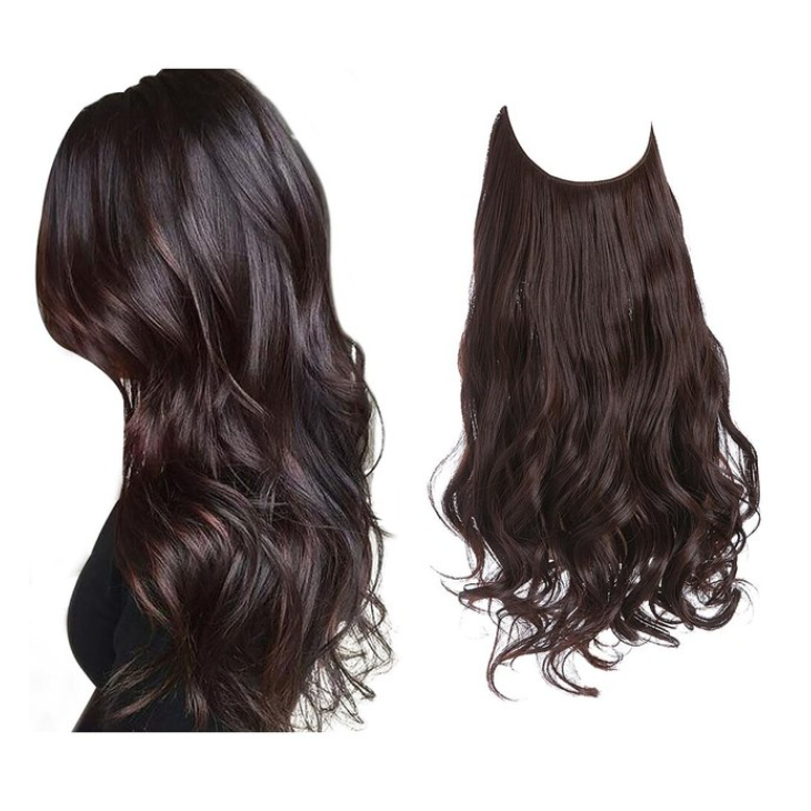 Compre LISI CABELO Pendurado Orelha Tingido Cabelo Bonito Extensão de cabelo  para cabelo longo fêmea uma cor de cartão invisível extensão de cabelo liso  sem emenda peça multicolor