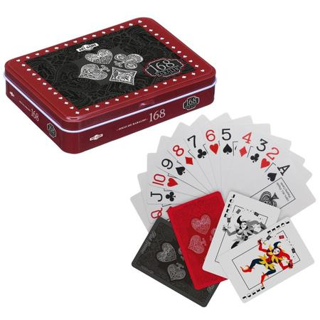 Jogo De Baralho Dourado Cartas Douradas Truco Poker Pibe 21