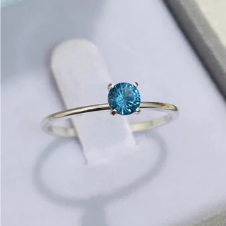 Anel Solitário Prata 925 Solitario Feminino