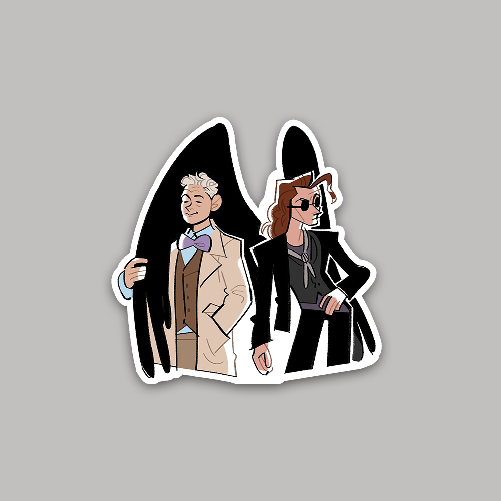 Adesivo Good Omens Neil Gaiman Belas Maldições
