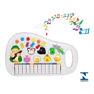 Brinquedo Infantil Teclado Musical Com Luz Caramujinho - Tudofer
