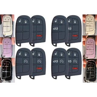 Capa de Chave De Silicone Para Chave Jeep Renegade Compass Cherokee Dodge Journey 2, 4 e 5 Botões (Lançameno novas cores)