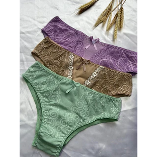 kit 5 calcinhas feminina lingerie Cotton 3 pontos lingerie conforto moda íntima