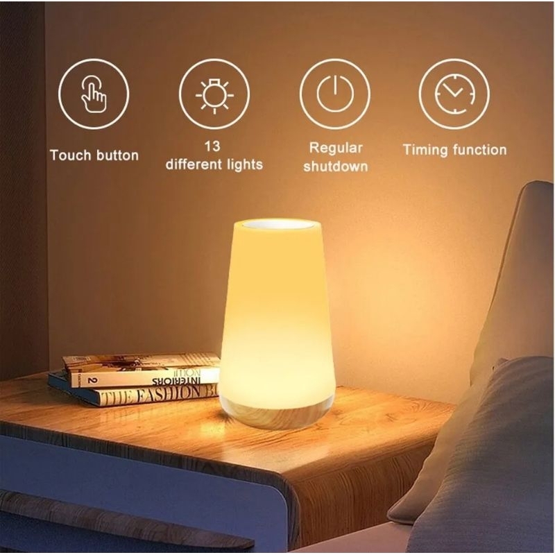 luminária de mesa sem fio recarregável, ideal para quarto de bebê ...