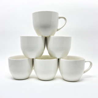 Jogo 6 Xícara Chá Café Rosa 170Ml Porcelana - Mundo Da Porcelana
