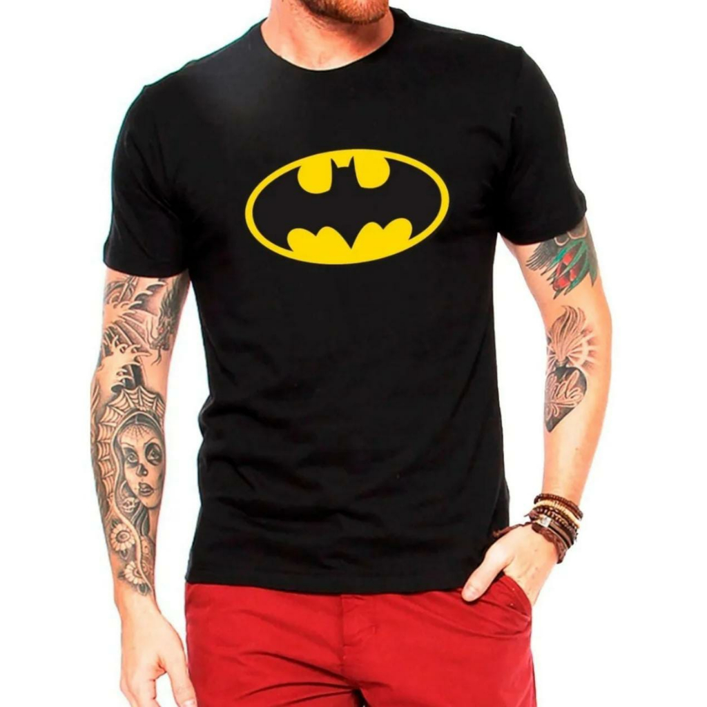 Camisa Batman Herói DC Adulto e Infantil Camiseta Batman