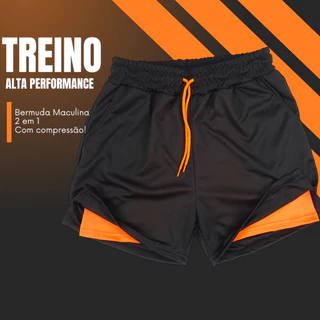 Bermuda Academia 2 em 1 Color Masculina