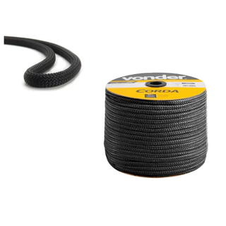 Corda De Polipropileno Preta 8mm - 20 Metros