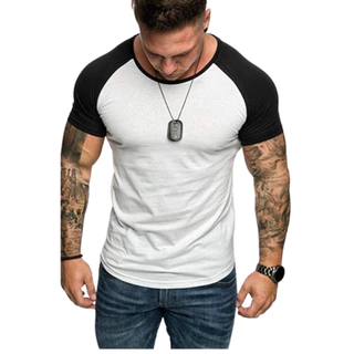 blusa masculina raglan manga curta
