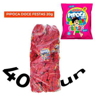 Pipoca doce Aritana com 40 unidades de 20 gramas.
