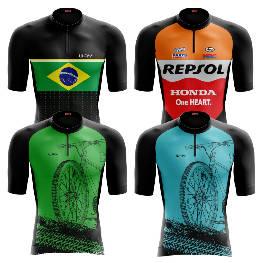 Camisa de Ciclismo Blusa Masculina Roupa de Ciclista S Manga Curta ...