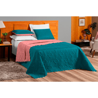 Cobre Leito 03Pçs Dupla Face Liso Várias Cores King 100% Poliéster Matelado Ultrassônico