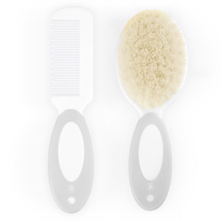 Kit Escova E Pente Com Cerdas Naturais PIMPOLHO