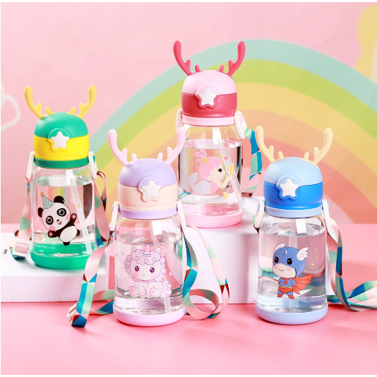 Copo Garrafa Infantil Criativo Desenho Kawaii Fofinho 750ml