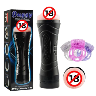 kit Masturbador Masculino Vagina + Anel Peniano Com Vibrador Integrado