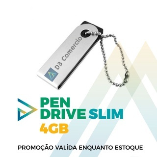 (promo-va) KIT VAREJO/ATACADO - x1 - 5Unid. - PEN 4GB - Pen drive Slim 2.TB D3.0 Comercio Info Produtos 4GB*Luxo