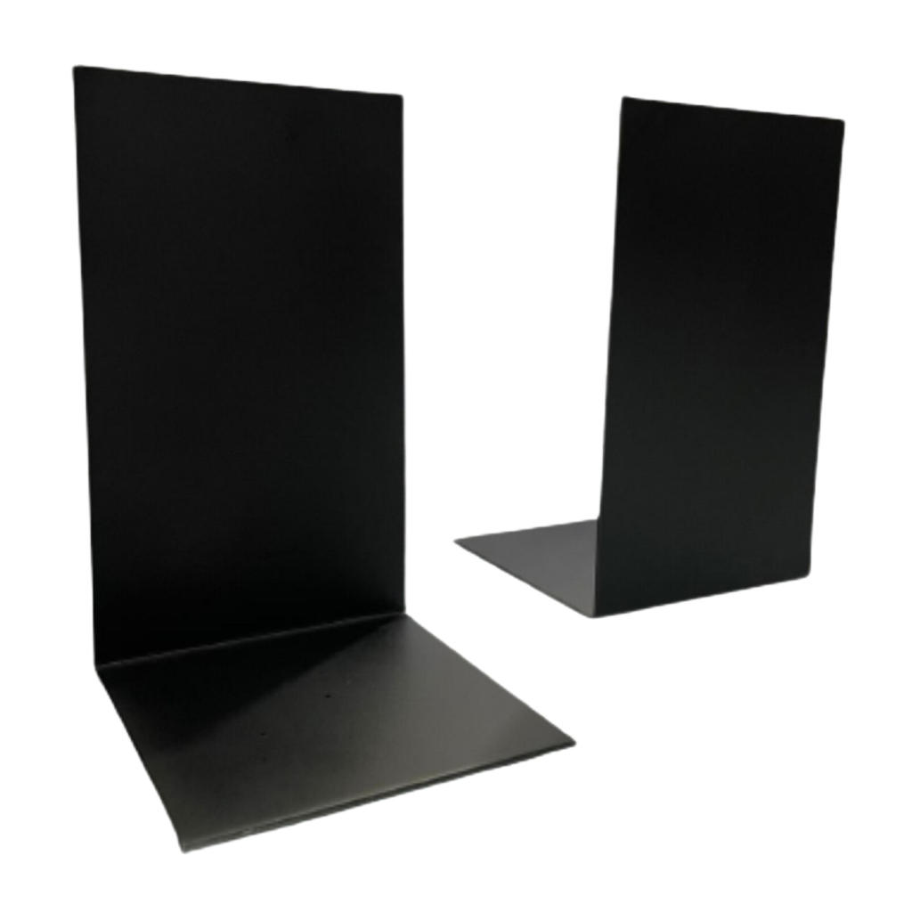 Kit 6 Suporte Para Livro Bibliocanto Apoio Lateral Aço Aparador Organizador de Livro Revistas - Preto Reforçado