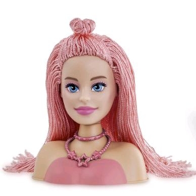 Combo Boneca Barbie Busto Fala Frases + Kit Fashion Maquiagem ED1  Brinquedos Kit Infantil menina rosa