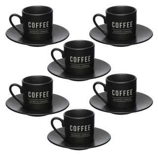 Jogo de Xícaras Manhattan Para Café 12 Peças 80ml